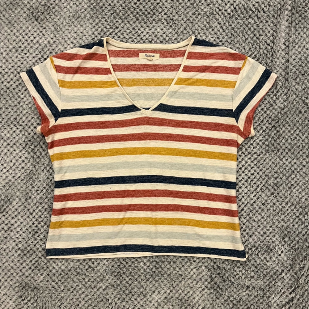 Cotton/Polyester Striped Tee